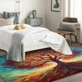 thumbnail image 4 of Tree of Life Area Rugs for Bedroom Living Room - 5x6 ft - Colourful Carpet for Home Decor - Tree Patterned Decorative Indoor Large Rug - Washable & Soft & Non Slip & Low Pile (ZF&8382), 4 of 7