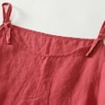 thumbnail image 5 of CheerKidz Adjustable Strap Camisole for Women and V-Neck Imitation Cotton and Linen Tank Top,Summer Fashion ,Casual Breathable Wear(Red,M), 5 of 8