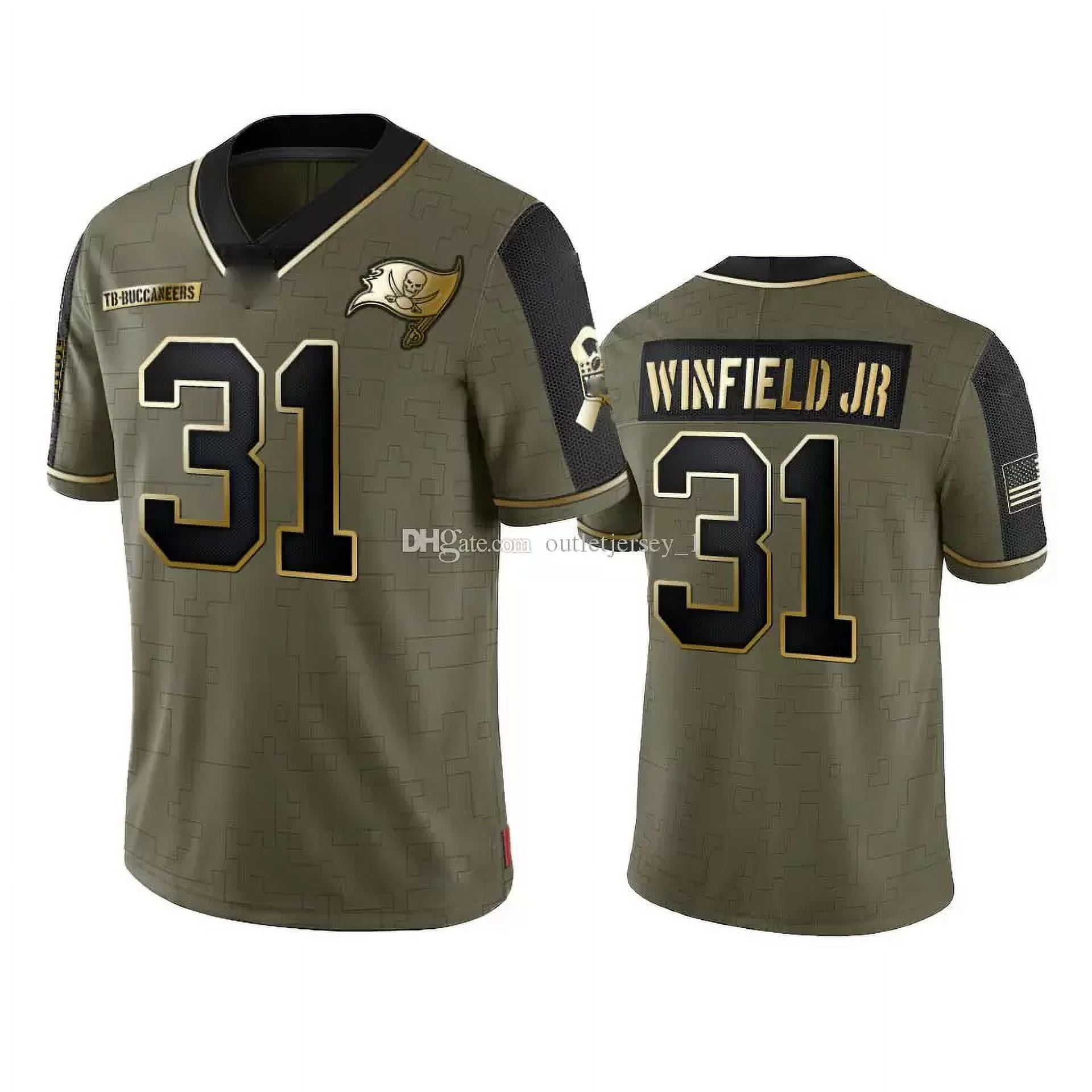 Nike Tampa Bay Buccaneers No14 Chris Godwin Olive/Gold Men's Super Bowl LV Bound Stitched NFL Limited 2017 Salute To Service Jersey