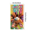 thumbnail image 3 of Corona de conejito de Pascua de primavera, colorida cubierta de puerta de conejo, decoración colgante, pancarta rústica de bienvenida, fondo de decoración de puerta de Pascua, fotografía de huevos de, 3 of 9