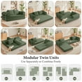 thumbnail image 6 of ATHOPE 63" Folding Convertible Sofa Bed, Oversized Corduroy Upholstered Boneless Couch, Loveseat Sleeper with Pull Out Bed, Floor Sofa Modular Futon Couch for Living Room Bedroom, Oliver Green, 6 of 10