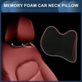 thumbnail image 2 of Almohada para el cuello de coche en forma de hueso, reposacabezas universal para el cuello, espuma viscoelástica, negro y rojo, 1 pieza, 2 of 6