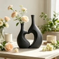 thumbnail image 6 of TTJ Heart-Shaped Ceramic Vase Modern Decorative Tabletop Planter Romantic Centerpiece With Gloss Finish Unique Heart Design For Living Room Bedroom Wedding Anniversary Gift Decor, 6 of 9