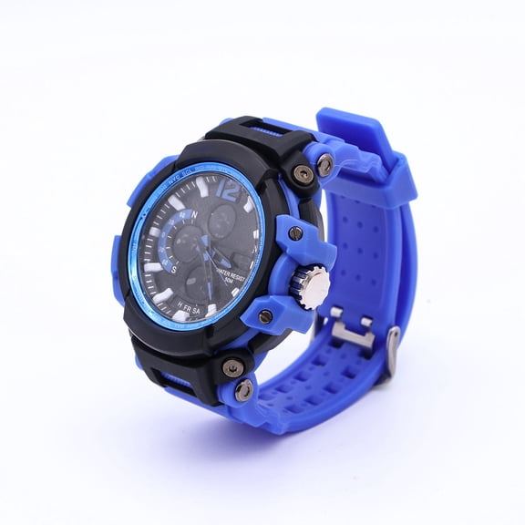 AURARMLET Men's Digital Sports Watch with 50m Water Resistance, Dual Time, Stopwatch, Alarm, and LED Backlight