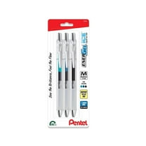 EnerGel RTX ICE Liquid Gel Pen, (0.7mm) Metal Tip, Asst. Ink 3-Pk