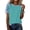 Light Blue, variant on ZZkhGO Women's T-Shirts Casual Summer Short Sleeve Round Neck Solid Color Block Loose Tops Fashion Basic Tank Top, Green 3XL