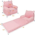 thumbnail image 3 of Kids Couch, Comfy Toddler Chair, 2 in 1 Fold Out Kids Sofa to Lounger, Baby Sleeper Chair, Toddler Furniture, Birthday Gifts for Girls, 18+ Months, Pink, 3 of 10