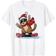 thumbnail image 1 of Camiseta divertida de Navidad para snowboard con Papá Noel, 1 of 2