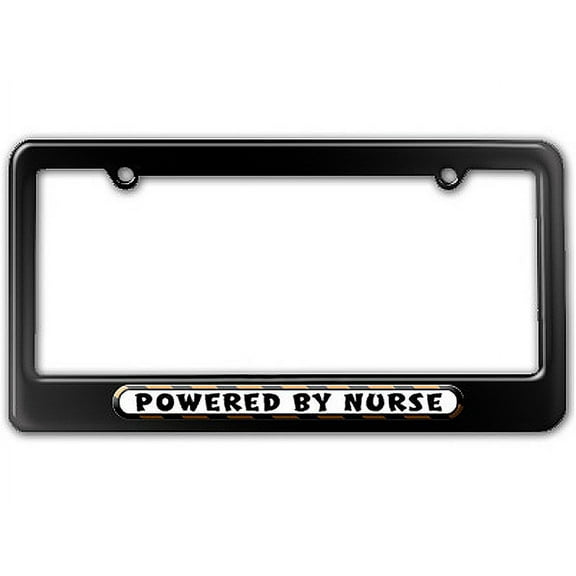 Powered By Nurse License Plate Frame