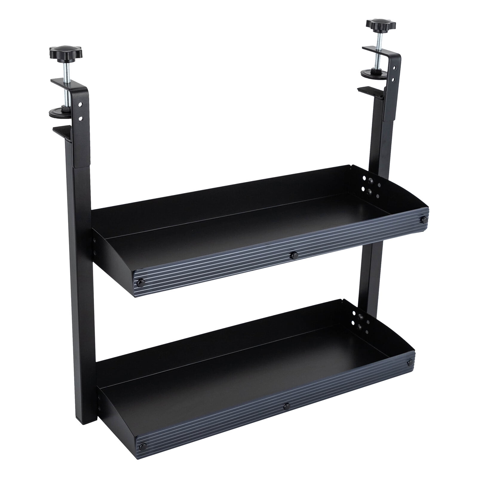TFCFL 2 Tier Clip-on Desktop Organizer Desk Book Shelf w/ Adjustable Storage Tray For Home Office