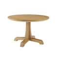 thumbnail image 3 of Walker Edison 48" Modern Pedestal-Base Round Dining Table, Rustic Oak, 3 of 9