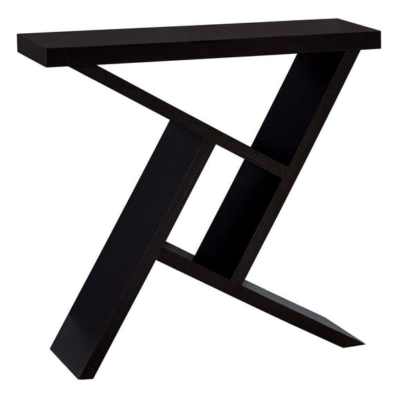Monarch Specialties Accent Table - 36"L, Cappuccino Hall Console