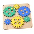 thumbnail image 4 of Tablero ocupado para niños pequeños, habilidades prácticas, Material de bricolaje, actividades de aprendizaje, juego de lógica educativa para niños en , Engranajes colori Engranajes coloridos CUTICAT material de tablero ocupado, 4 of 8