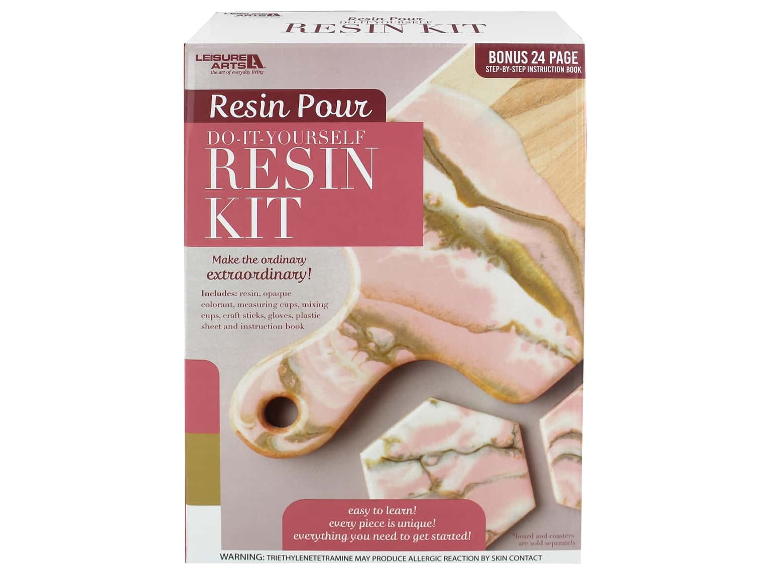 Leisure Arts Resin Pour Do IT Yourself Resin Kit Blush