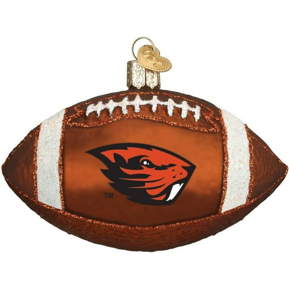 Old World Christmas Blown Glass Ornament for Christmas Tree, Oregon State Beaver Football