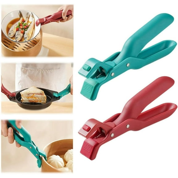 2Pcs Multi Function Anti Scald Bowl Clip Silicone Non Slip Heat Insulation Anti Scalding Clip Multi Purpose Anti Scald Bowl Holder Clip for Kitchen Anti Scald Bowl Holders for Hot