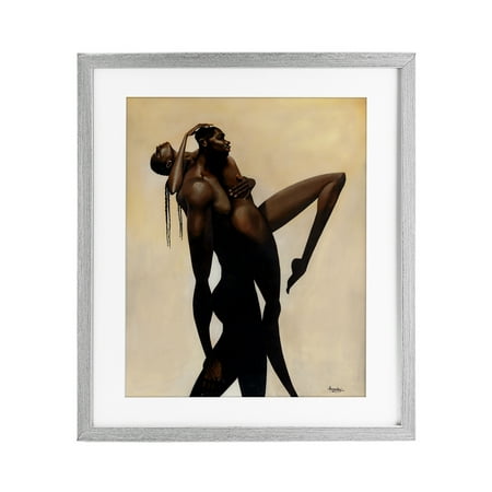 Stupell Industries Take Me Away Nude Portrait Gray Framed Print Under Glass design by Manasseh Johnson Sr, 16 x 13