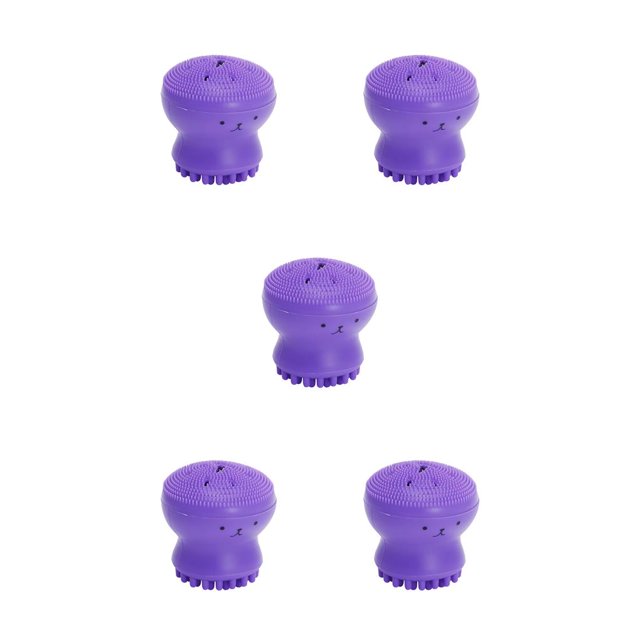 Seitruly Cepillo de de cara Pulpo de silicona Instrumento de limpieza Masaje Multifuncional Exfoliante de poros profundos Exfoliante para Type2 NO2