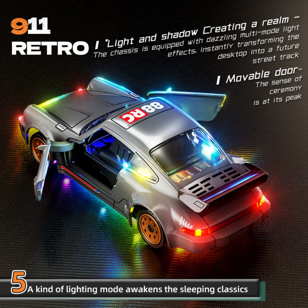 Mini RC Drift Car with Gyro, 1/43 Scale Remote Control Car Model with Openable Doors, Desktop Racing Vehicle for Hobbyists & Gifts