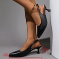 thumbnail image 5 of QQAMB Low Kitten Heels Women's Slingback Dressy Pumps Pointed Closed Toe Ankle Strap Elegant Wedding Pumps Formal Comfortable Shoes, 5 of 8