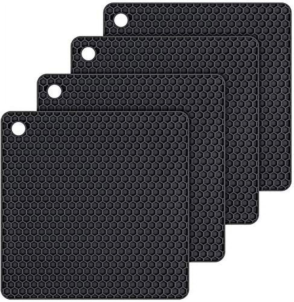  4 Large Silicone Trivet Mats – 9x12 in. Silicone Mats