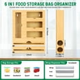 thumbnail image 2 of GoXteam Bag Storage Organizer for Kitchen Drawer, 6 in 1 Foil and Plastic Wrap Dispenser with Cutter, Plastic Bag Organizer for Drawer Sandwich Bag Organizer and Wrapping Papers, 2 of 7