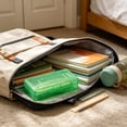 thumbnail image 2 of QuanTara Large Capacity Clear Pencil Box, Stackable Plastic Supply Case with Snap-Tight Lid, 8"X4.7"X2.4" Translucent Gray Pen Organizer, 2 of 3