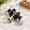 Matte Black-Crack Knob, variant on White Door Knobs Porcelain Round Handle With Polished Brplate