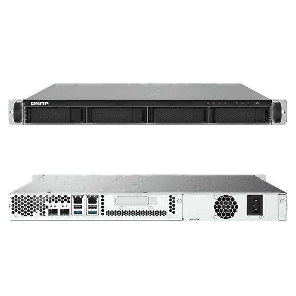 Nas Qnap Servidor 4 Bahías 1u Proc. Arm Quad Core, 2gb Ram negro 66.5