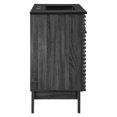 thumbnail image 5 of Sink Vanity Cabinet, Dark Grey Gray, Wood, Mid Century Hotel Bedroom Bathroom, Modern Contemporary HB33677, 5 of 9