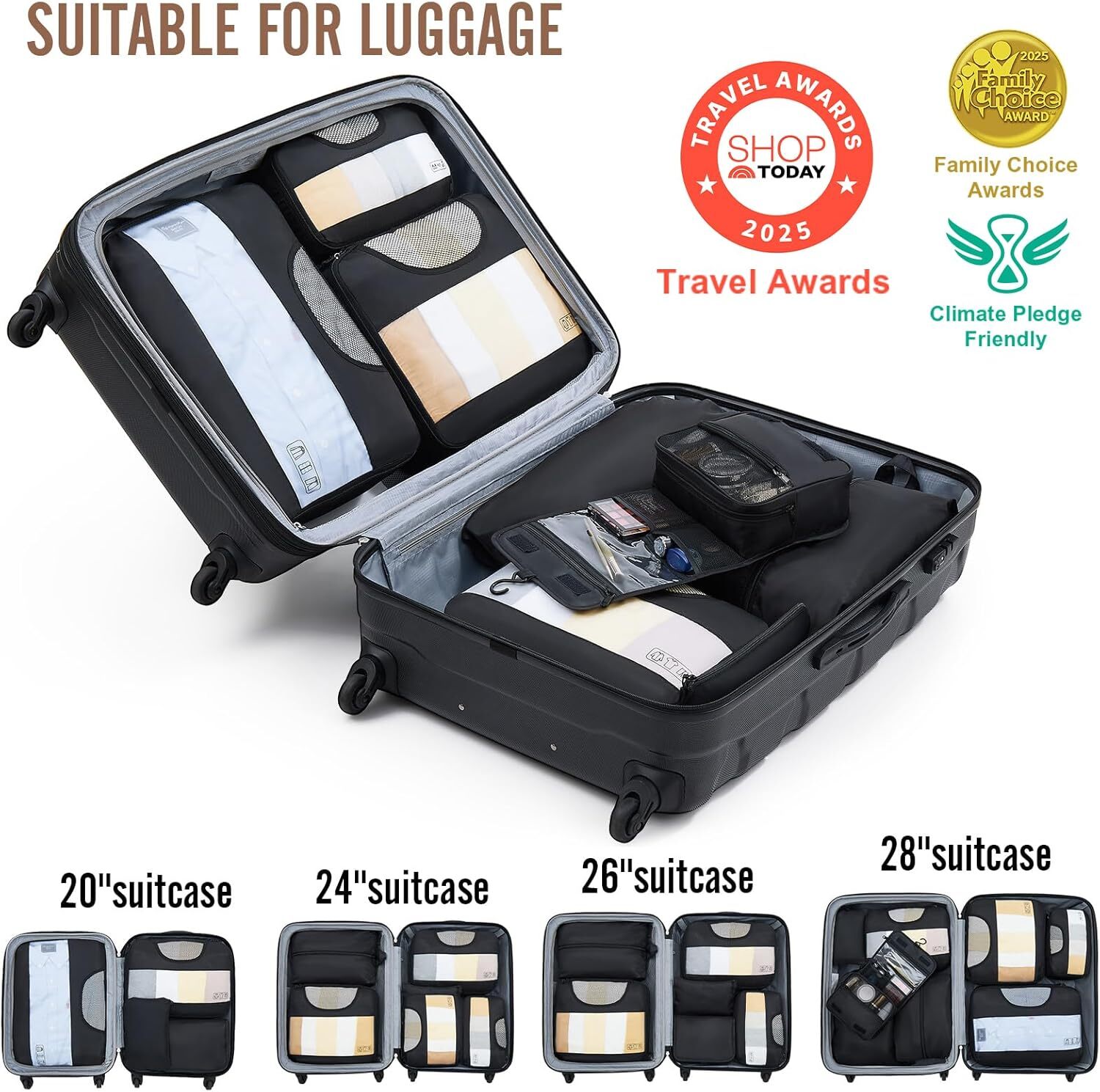 Veken 8-Piece Packing Cubes for Travel photo 6