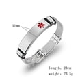 thumbnail image 3 of Custom Stainless Steel Emergency Medical Alert NO MRI Device Implant Bracelet for Women Men Personalized ID Bracelet Name ICE Alert Jewelry Life Saver,with Aid Bag, 3 of 7