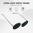 thumbnail image 3 of LifeArt 2 Pack Vintage Round Sunglasses for Men and Women UV400 Protection Outdoor Shades with Black Silver+Clear Gold +2.00 Magnification Frame, 3 of 5