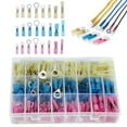 thumbnail image 1 of Connecteurs de Fil Thermorétractable, Assortiment de Connecteurs à Crêpe, Anneaux Fourchette Émail 250 Pcs Boîte Combinée, 1 of 9