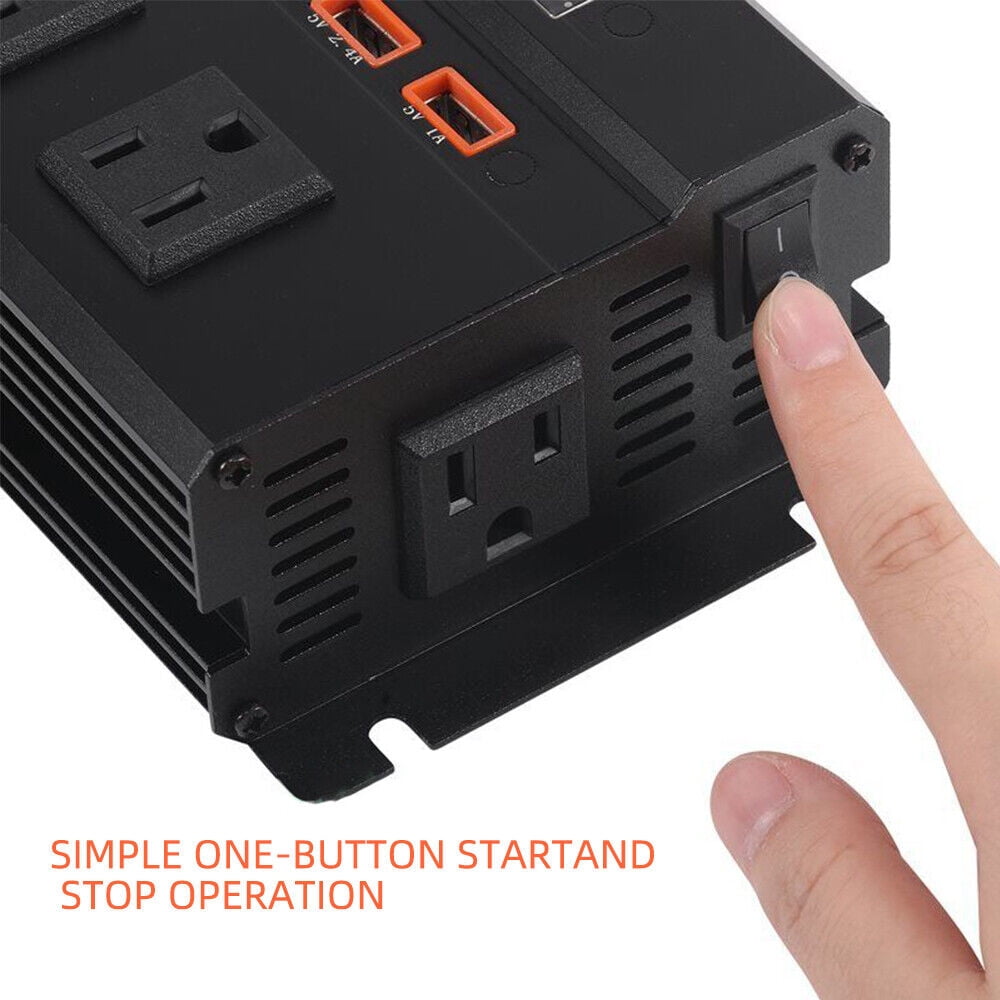 KingFurt "Pure Sine Wave Power" "Black" "4000W Peak Power" "12V Inverter DC to AC" "Truck RV Car Solar System