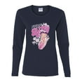 thumbnail image 2 of Wild Bobby Shore Surfer Betty Boop Betty Boop Womens Long Sleeve T-Shirt, Navy, X-Large, 2 of 5