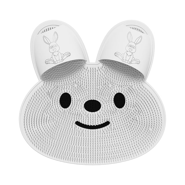 Puntoco Silicone Rabbit Foot Rubbing Artifact Bathroom Non-Slip Mat Rubbing Back Massage Mat Rubbing Bath Wash Feet to Dead Skin Shower Room Floor Mat