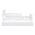 thumbnail image 5 of Jopath Twin Size Wood Platform Bed with Guardrails on Both Sides and Two Storage Drawers for Toddler Kids Teens,White, 5 of 9