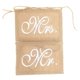 thumbnail image 1 of 2pcs/set Natural Burlap Mr Mrs Chair Back Banner Rustic Wedding Decoration for Country Wedding Event Party Photo Props, 1 of 4