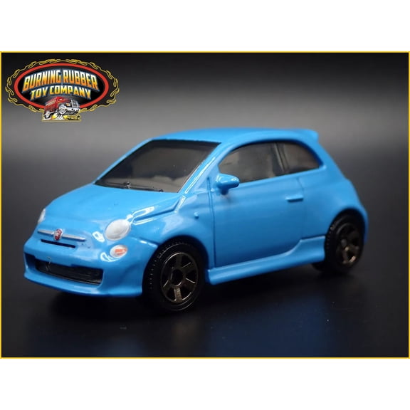 Open Box 2007-2025 FIAT 500 TURBO BLUE 1/64 SCALE COLLECTIBLE DIORAMA DIECAST MODEL CAR