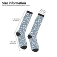 thumbnail image 4 of Fotbe Blue Bathroom print Women's Men's Novelty Crew Socks Cotton Socks Knee High Socks for Walking,Running,Nurses,Pregnancy, 4 of 8