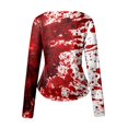 thumbnail image 5 of Tshirts for Women Slim Fit Halloween Print Long Sleeved Crew Neck T Shirt Clothes, 5 of 5