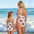 thumbnail image 4 of Grbisyd Girls Patriotic Suit Size 1-10 Years Cute Red White and Blue Swimsuit Girl Star Striped One Piece Swimwear for Summer Beach Wear, 4 of 6