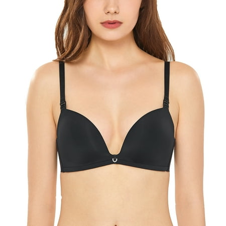

MOMANDA Women s Wireless Lightly Lined T-Shirt Maternity Nursing Bra Plunge
