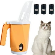IFCOW Neater Scooper Mess-Free Cat Litter Scoop with Waste Bin, Portable Cat Litter Scoop with 60 Litter Bags