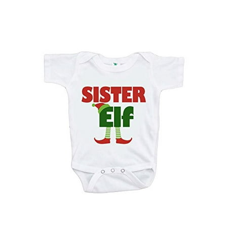 

Custom Party Shop Baby s Sister Elf Christmas Onepiece Red