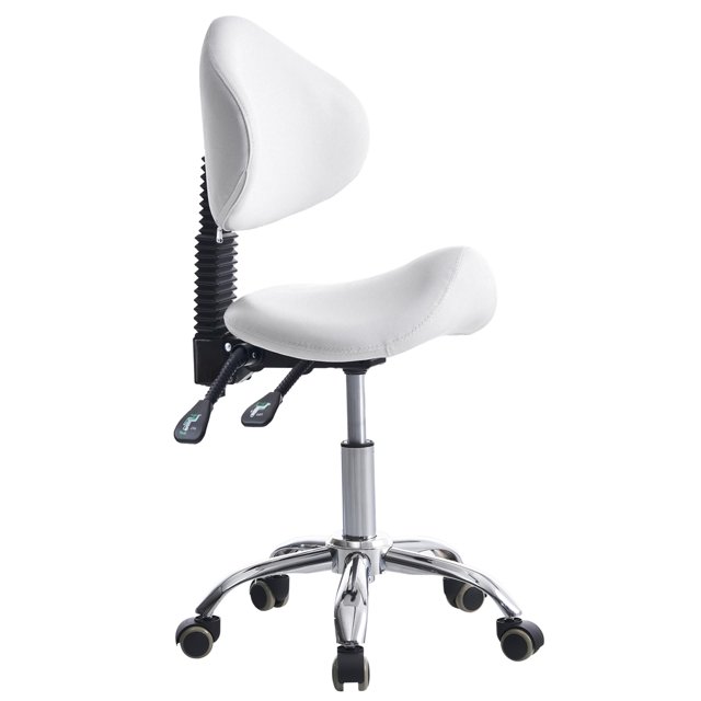 Taburete con respaldo para esteticistas, salones de belleza o tatuajes