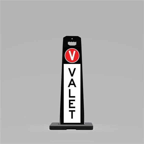 Plasticade by UVP UV4109-BK-PRK9 Outdoor Standing Panel sign with 9 lbs. weighted Base with VALET on two sides.