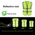 thumbnail image 2 of Lohuatrd 2Pcs Reflective Vest High Visibility Safety Vest Multiple Pockets Zipper Closure Vest for Drivers Workers, 2 of 8