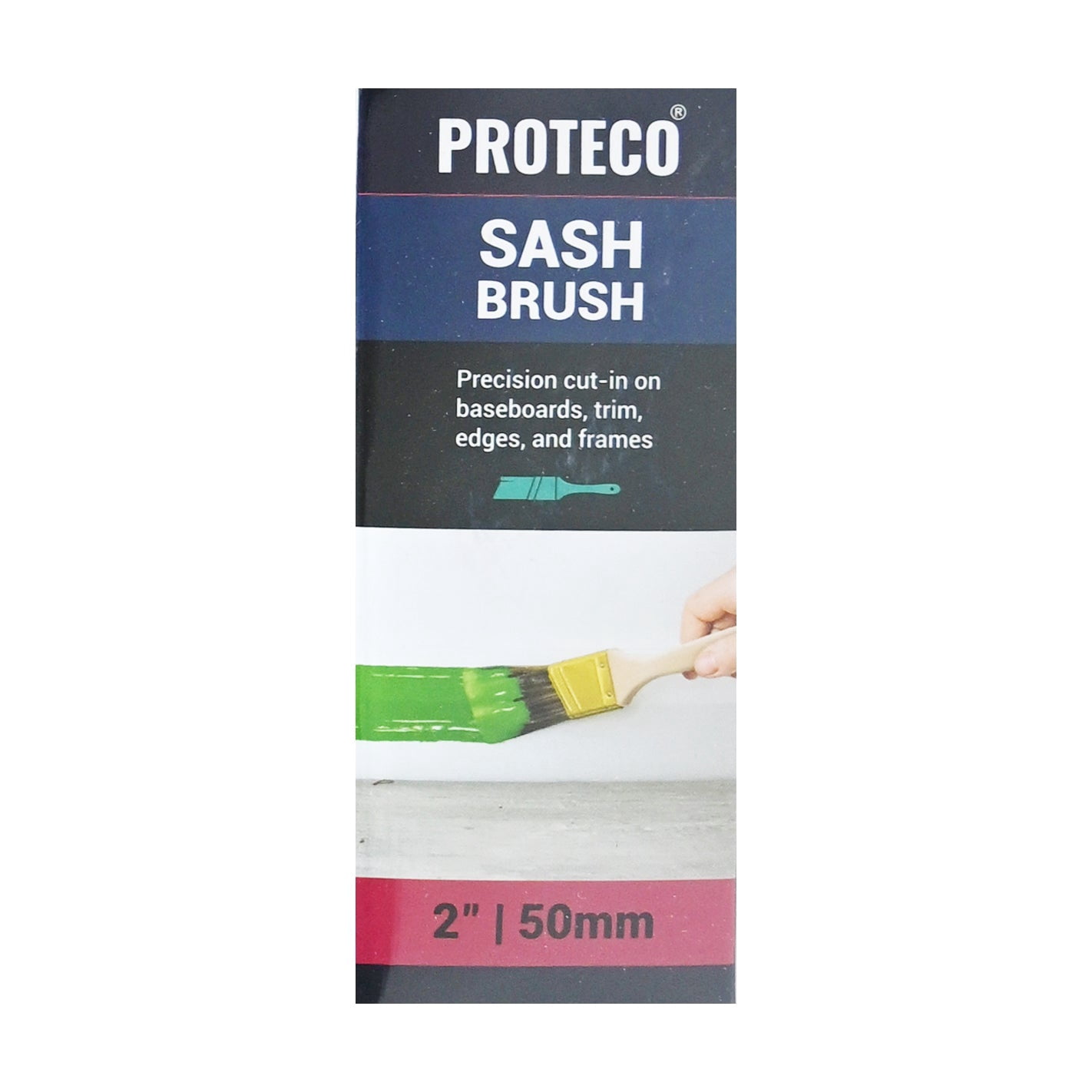 Proteco Multisize Paint Brush Set (5-Piece), 2 in. Premium Thin Angle Sash, 1 in., 1-1/2 in., 2 in., 2-1/2 in.